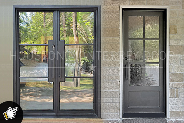 Double and Single Modern Iron Doors