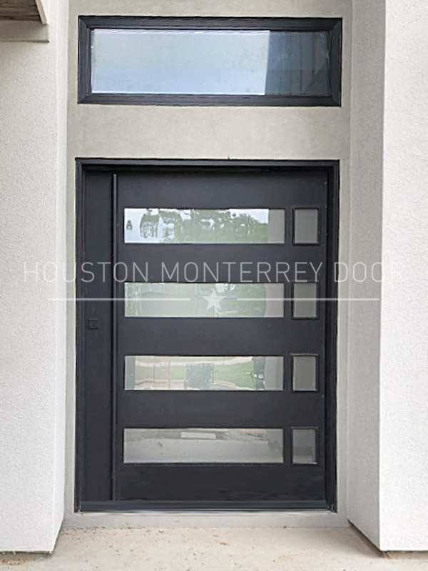 Double Modern Iron Door - Square Top