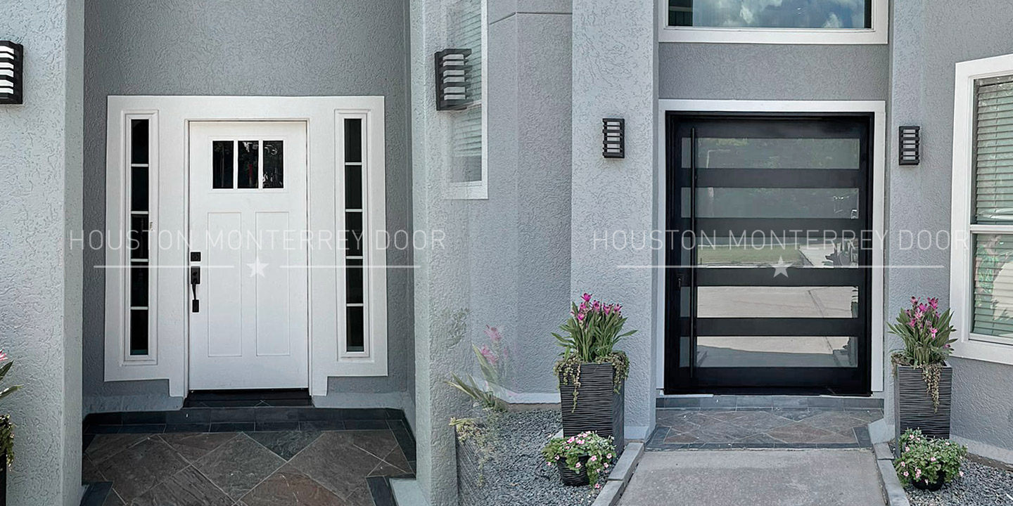 Modern Iron Pivot Door Remodelation