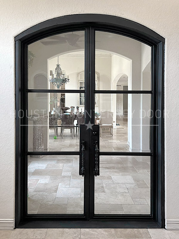 Double Modern Iron Door - Square Top