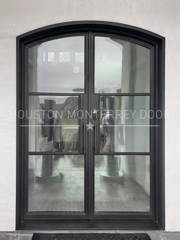 Double Modern Iron Door - Square Top