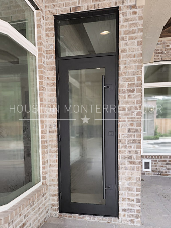 Double Modern Iron Door - Eyebrow