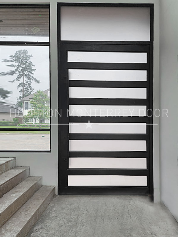 Double Modern Iron Door - Square Top