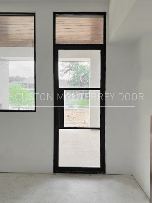 Double Modern Iron Door - Eyebrow