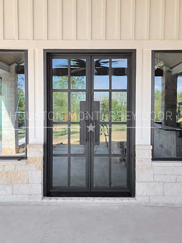 Double French Iron Door - Square Top