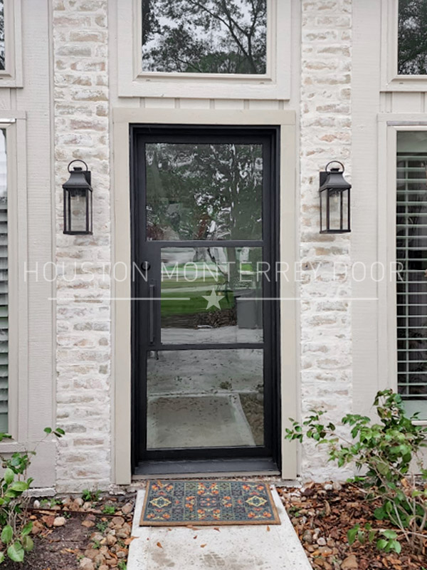 Double Modern Iron Door - Square Top