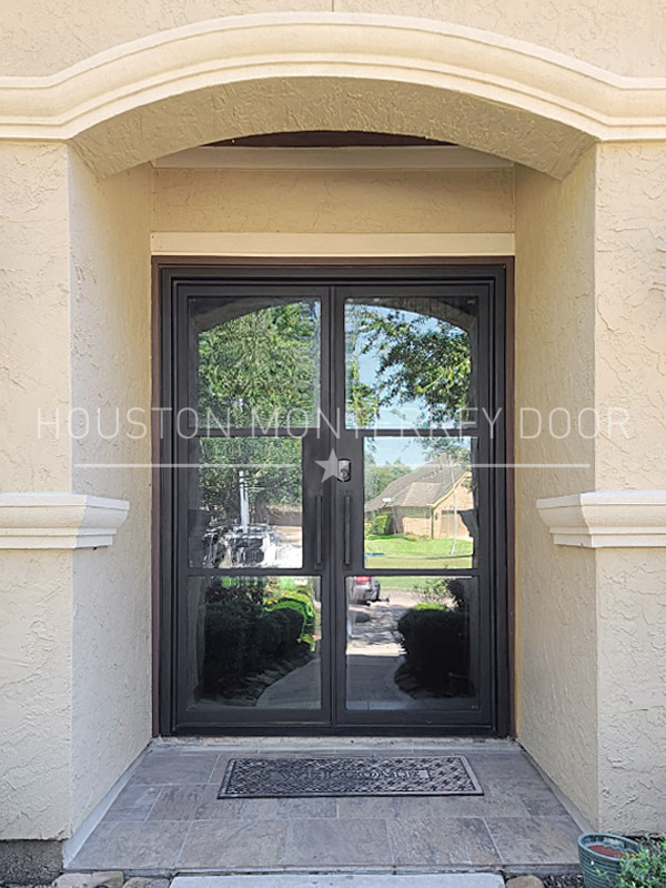 Double Modern Iron Door - Square Top