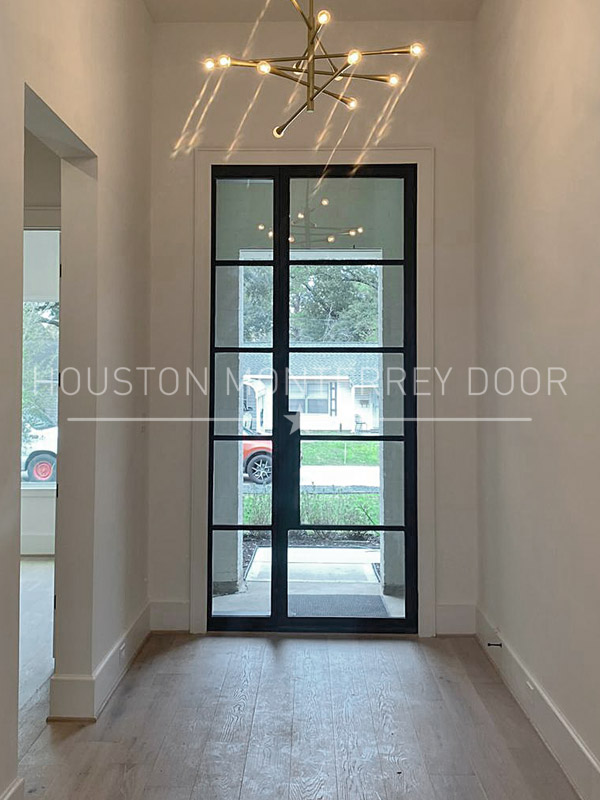 Double Modern Iron Door - Eyebrow