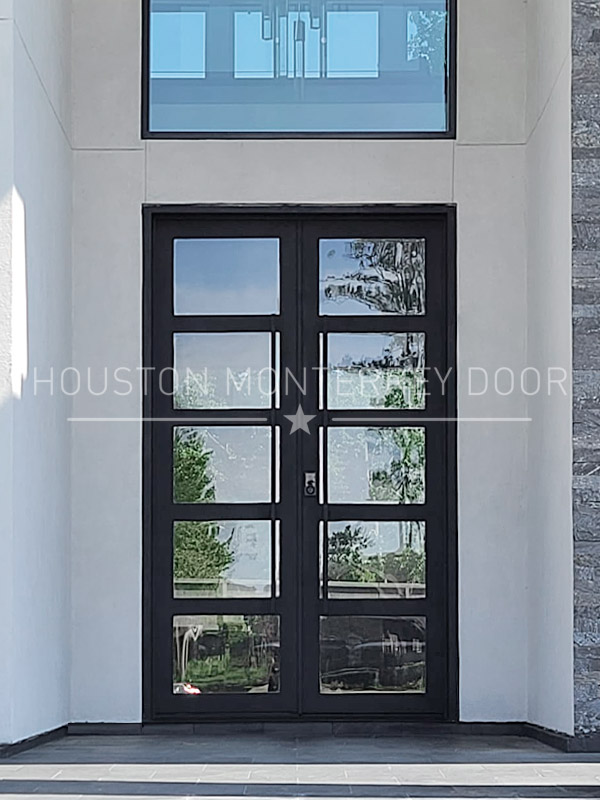 Double Modern Iron Door - Square Top