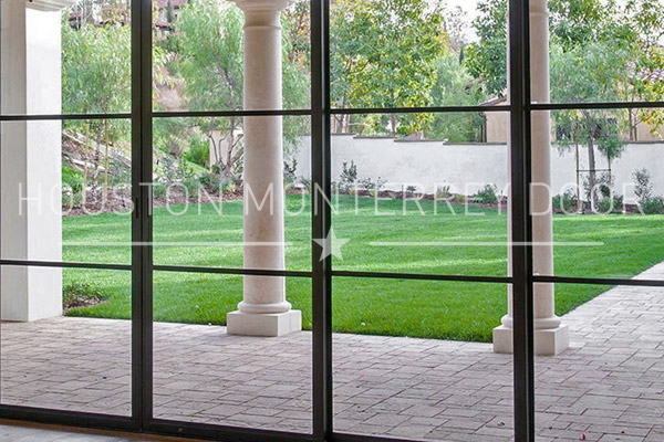 Modern Iron Windows with Garden View