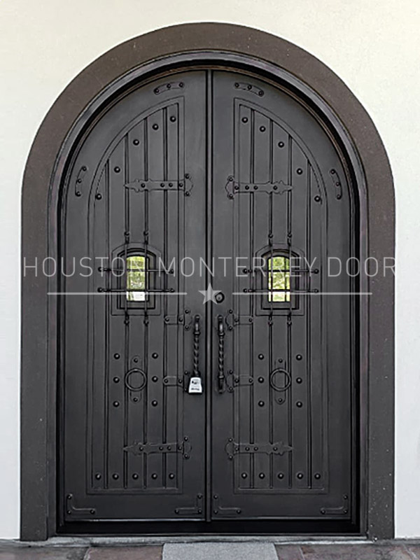 Double Wrought Iron Door, Full Arch