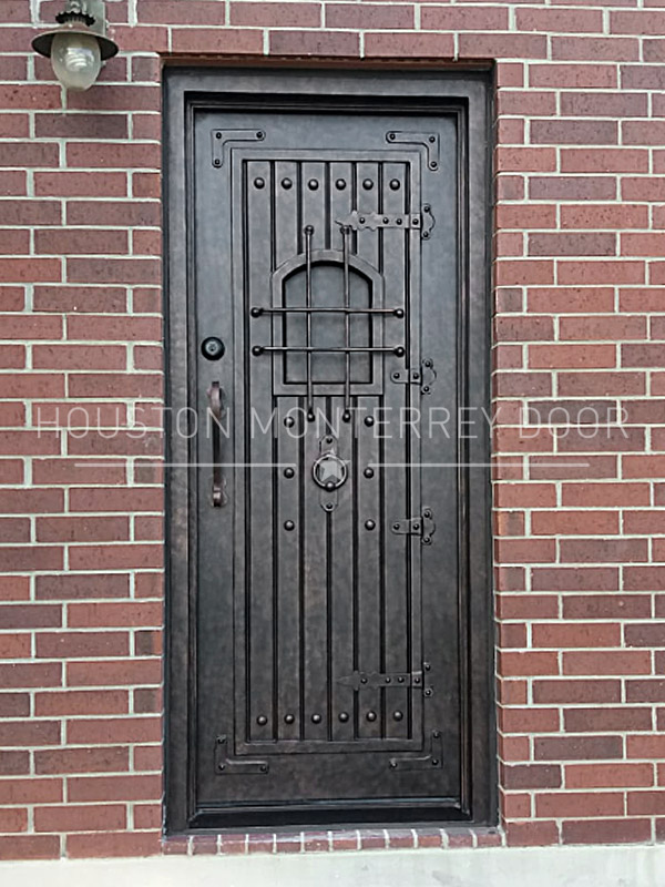 Single Wrought Iron Door, Square Top