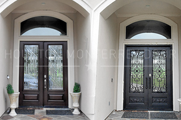 Double Wrought Iron Door Remodeling