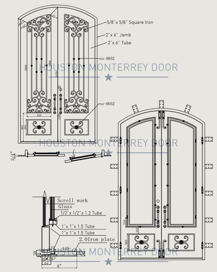 Wrought Iron Storm Door Specifications